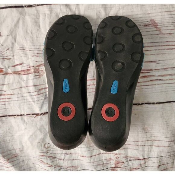 Wolky Era Turquoise Reptile Print Wedge Sandals Size 41 - Picture 6 of 6